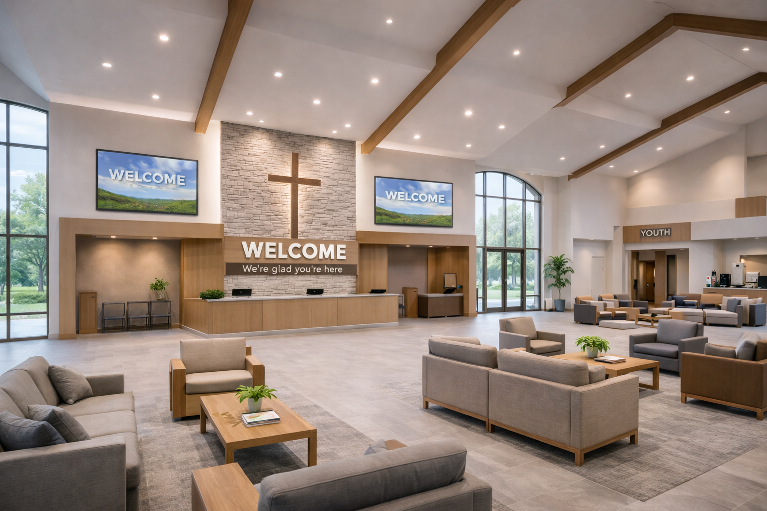 Church electrician servicing a commercial ministry facility