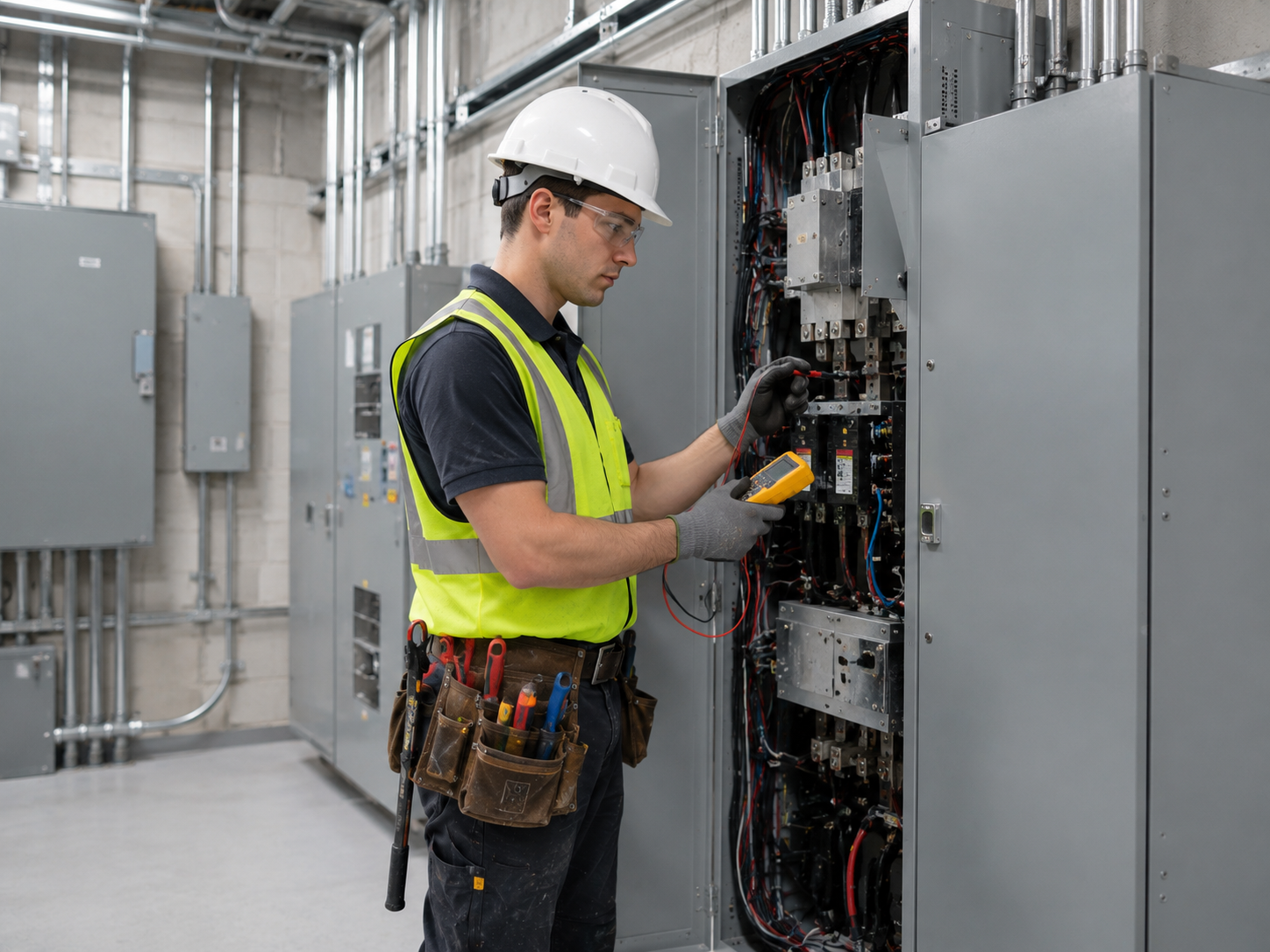 Warehouse electrical panel and power distribution work